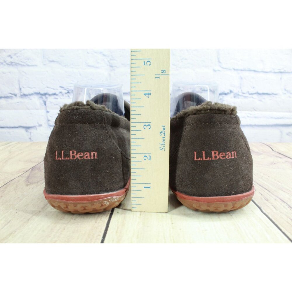 LL Bean Mountain Slippers Fleece Lined Brown Size 10 M - Picture 6 of 9